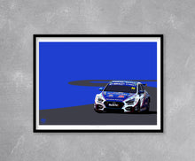 Load image into Gallery viewer, Tom Ingram 2024 Hyundai i30N BTCC Print - Fueled.art