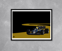Lade das Bild in den Galerie-Viewer, Ayrton Senna 1985 Lotus 97T F1 Print - Fueled.art