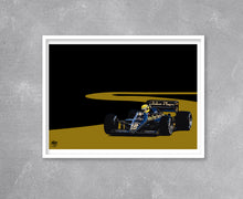 Lade das Bild in den Galerie-Viewer, Ayrton Senna 1985 Lotus 97T F1 Print - Fueled.art