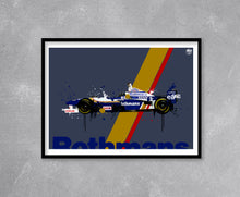 Cargar imagen en el visor de la galería, Damon Hill 1996 Williams FW18 F1 Print - Fueled.art