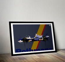 Cargar imagen en el visor de la galería, Damon Hill 1996 Williams FW18 F1 Print - Fueled.art