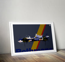 Cargar imagen en el visor de la galería, Damon Hill 1996 Williams FW18 F1 Print - Fueled.art