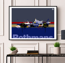 Carica l'immagine nel visualizzatore di Gallery, Damon Hill 1996 Williams FW18 F1 Print - Fueled.art