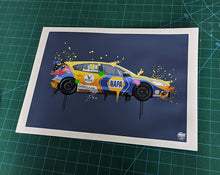 Charger l'image dans la visionneuse de la galerie,Dan Rowbottom 2023 Ford Focus ST BTCC Print - Fueled.art