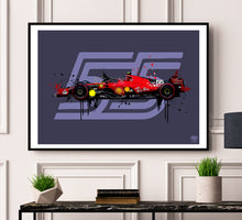 Carica l'immagine nel visualizzatore di Gallery, Carlos Sainz 2023 Ferrari F1 print - Fueled.art