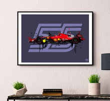 Carica l'immagine nel visualizzatore di Gallery, Carlos Sainz 2023 Ferrari F1 print - Fueled.art