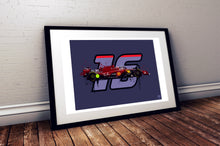 Cargar imagen en el visor de la galería, Charles Leclerc 2023 Ferrari F1 Print - Fueled.art