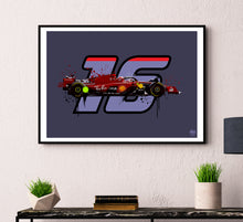 Cargar imagen en el visor de la galería, Charles Leclerc 2023 Ferrari F1 Print - Fueled.art