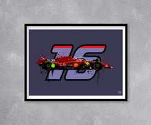 Cargar imagen en el visor de la galería, Charles Leclerc 2023 Ferrari F1 Print - Fueled.art