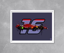 Cargar imagen en el visor de la galería, Charles Leclerc 2023 Ferrari F1 Print - Fueled.art