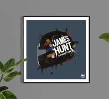 Load image into Gallery viewer, James Hunt 1976 Helmet F1 print - Fueled.art