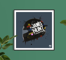 Load image into Gallery viewer, James Hunt 1976 Helmet F1 print - Fueled.art