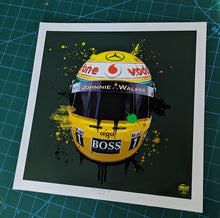 Load image into Gallery viewer, Lewis Hamilton 2008 Helmet F1 print - Fueled.art