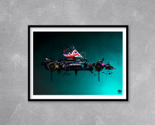 Load image into Gallery viewer, Lewis Hamilton 2024 Mercedes W15 F1 Print - Fueled.art