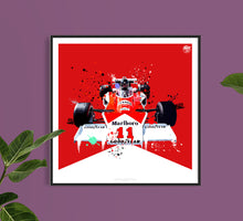 Load image into Gallery viewer, James Hunt 1976 McLaren M23D F1 print - Fueled.art