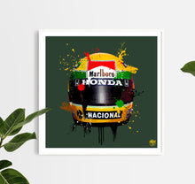 Load image into Gallery viewer, Ayrton Senna 1988 Helmet F1 print - Fueled.art