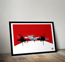 Carica l'immagine nel visualizzatore di Gallery, Ayrton Senna McLaren MP4/4 F1 print by Fueled.art