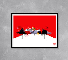 Carica l'immagine nel visualizzatore di Gallery, Ayrton Senna McLaren MP4/4 F1 print by Fueled.art