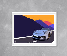 Load image into Gallery viewer, Porsche Cayman 718 GT4 RS Print - Fueled.art