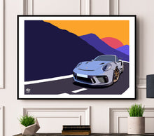 Load image into Gallery viewer, Porsche Cayman 718 GT4 RS Print - Fueled.art
