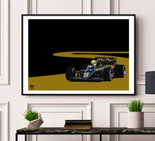 Lade das Bild in den Galerie-Viewer, Ayrton Senna 1985 Lotus 97T F1 Print - Fueled.art