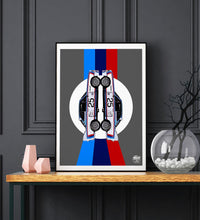 Load image into Gallery viewer, BMW CSL Print - Grey - Fueled.art
