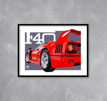 Cargar imagen en el visor de la galería, Ferrari F40 Print - Fueled.art