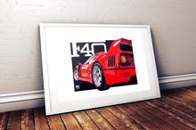 Load image into Gallery viewer, Ferrari F40 Print - Fueled.art