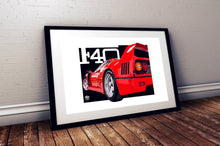 Load image into Gallery viewer, Ferrari F40 Print - Fueled.art