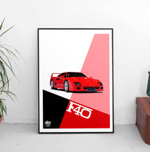 Load image into Gallery viewer, Ferrari F40 Print - Fueled.art