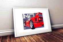 Cargar imagen en el visor de la galería, Ferrari F40 Print - Fueled.art