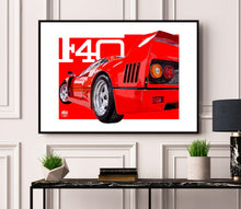 Load image into Gallery viewer, Ferrari F40 Print - Fueled.art