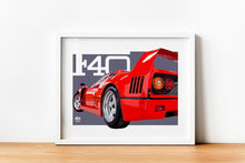 Cargar imagen en el visor de la galería, Ferrari F40 Print - Fueled.art