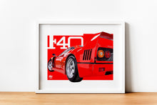 Load image into Gallery viewer, Ferrari F40 Print - Fueled.art