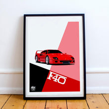 Load image into Gallery viewer, Ferrari F40 Print - Fueled.art
