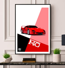 Load image into Gallery viewer, Ferrari F40 Print - Fueled.art