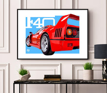 Load image into Gallery viewer, Ferrari F40 Print - Fueled.art