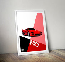 Load image into Gallery viewer, Ferrari F40 Print - Fueled.art