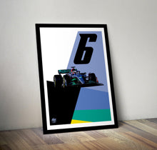 Load image into Gallery viewer, George Russell 2022 Mercedes F1 Print - Fueled.art