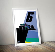 Load image into Gallery viewer, George Russell 2022 Mercedes F1 Print - Fueled.art