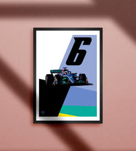 Load image into Gallery viewer, George Russell 2022 Mercedes F1 Print - Fueled.art