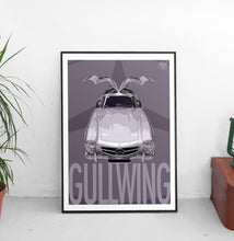 Load image into Gallery viewer, Mercedes-Benz 300SL Gullwing print - Fueled.art