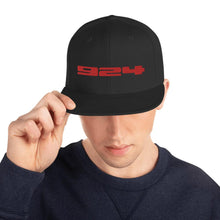 画像をギャラリービューアに読み込む, Porsche 924 - Embroidered Logo - Black Snapback Hat - Fueled.art