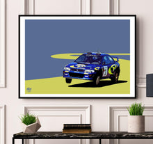 Load image into Gallery viewer, Subaru Impreza STI S3 - Colin McRae WRC Print - Fueled.art