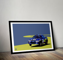 Load image into Gallery viewer, Subaru Impreza STI S3 - Colin McRae WRC Print - Fueled.art