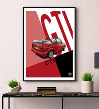 Load image into Gallery viewer, VW Golf GTI Mk1 Cabriolet Print - Fueled.art