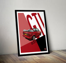 Load image into Gallery viewer, VW Golf GTI Mk1 Cabriolet Print - Fueled.art