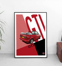 Load image into Gallery viewer, VW Golf GTI Mk1 Cabriolet Print - Fueled.art