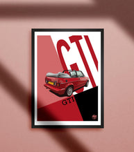 Load image into Gallery viewer, VW Golf GTI Mk1 Cabriolet Print - Fueled.art