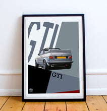 Load image into Gallery viewer, VW Golf GTI Mk1 Cabriolet Print - Silver - Fueled.art